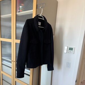 Old Navy Black Utility Jacket with Chest Flap Pockets